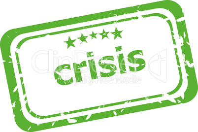 crisis grunge rubber stamp isolated on white background