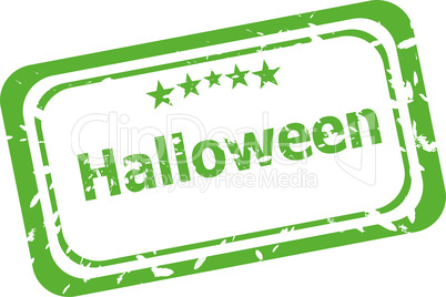 Halloween grunge rubber stamp isolated on white background