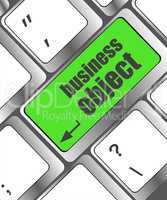business object - social concepts on computer keyboard, business concept