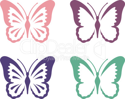 Butterflies cute illustration.