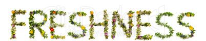 Flower And Blossom Letter Building Word Freshness