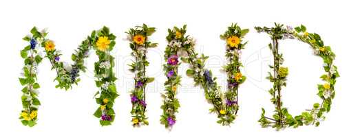 Flower And Blossom Letter Building Word Mind