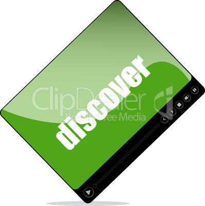 Video player for web with discover word