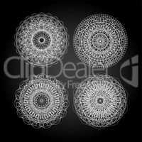 Mandala For Painting. Circle Ornament. Design Element. Guilloche