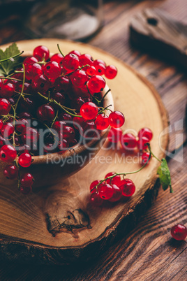 Fresh picked red currants