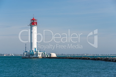 Vorontsov Lighthouse in Odessa Harbor, Ukraine