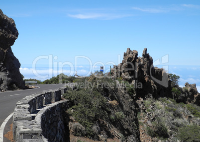 Straße am Roque de los Muchachos, La Palma