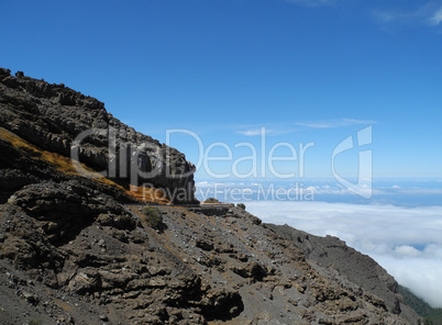 Straße am Roque de los Muchachos, La Palma