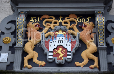 Wappen am Rathaus in Hannoversch Münden