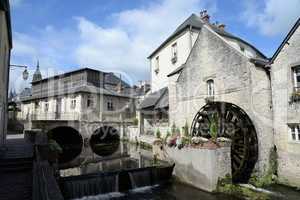 Wassermühle in Bayeux, Normandie