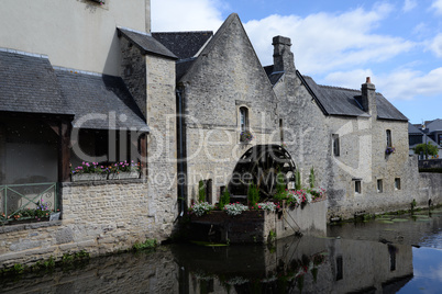 Wassermühle in Bayeux, Normandie