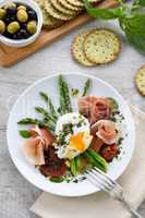 Eggs Benedict with Asparagus and Ham