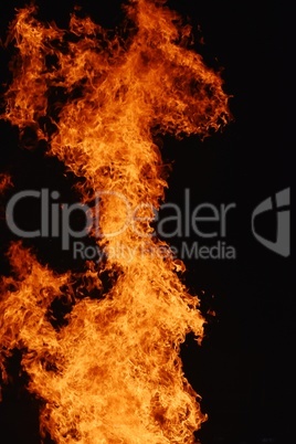 Closeup of Fire at time of festival