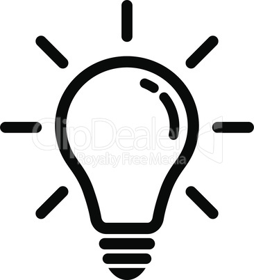 Light bulb idea concept vector icon.