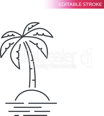Palm tree island
