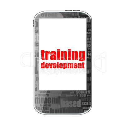 Education and learn concept. Training Development. Detailed modern smartphone isolated on white