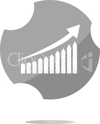 Graph Icon in trendy flat style isolated on white background. Chart bar symbol