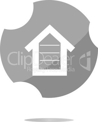 house button, button signs, web icon . Trendy flat style sign isolated on white background