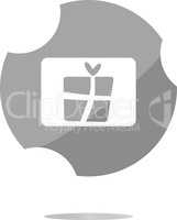 Gift icon - metal app button for christmas and halloween