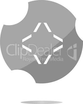 Apps icon. abstract sign on web button isolated on white