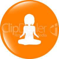 woman glossy web icon on white background