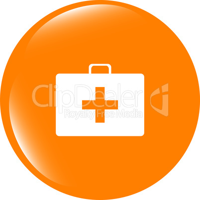 Doctor Bag Health Medical Icon Isolated on white