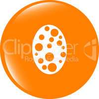 Easter egg sign icon. Easter tradition symbol