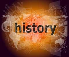 Time concept: history on digital background