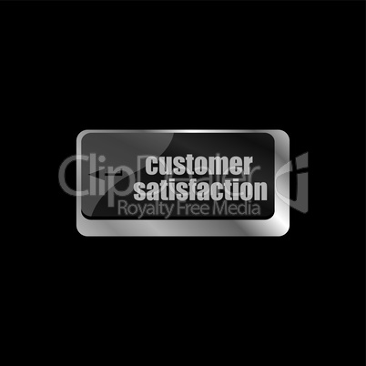 customer satisfaction key word on computer keyboard