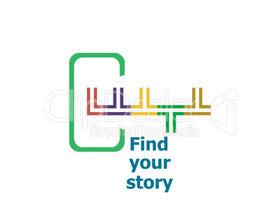 Find Your Story. Flat designed for graphic and web design
