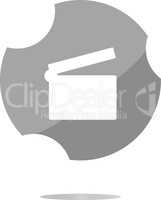 cinema glossy icon button on white background