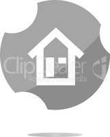 house button, signs, icons. Trendy flat style sign isolated on white background