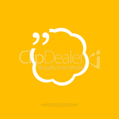 Quotation Mark Speech Bubble. Quote sign icon. Abstract background.