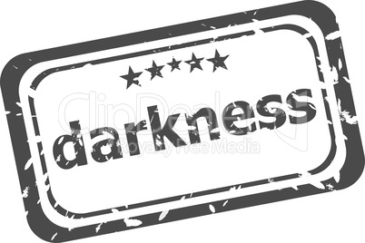 darkness word on rubber old business stamp
