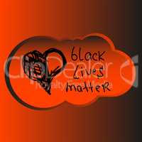 Black lives matter protest in USA to stop violence to black people. All lives matter. Fight for human right of Black People in U.S. America. Hand drawn heart.