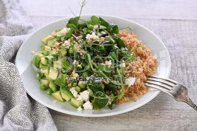 Gluten-free green vegetarian salad