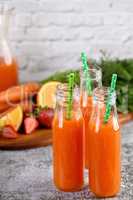 Carrot strawberry orange juice