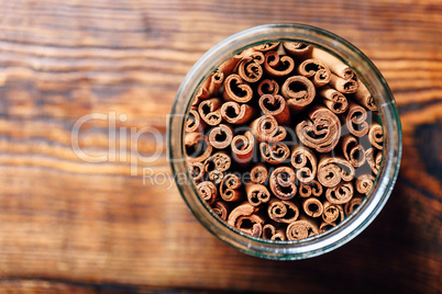 Cinnamon Sticks in Jar.