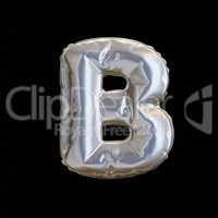 Silver Balloon Letter B, Realistic 3D Rendering