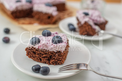 Schokoladen Heidelbeer Brownie Schokoladen Heidelbeer Brownie