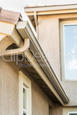 House with New Seamless Aluminum Rain Gutters