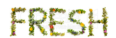 Flower And Blossom Letter Building Word Fresh