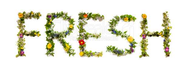 Flower And Blossom Letter Building Word Fresh