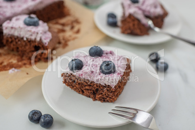 Schokoladen Heidelbeer Brownie Schokoladen Heidelbeer Brownie