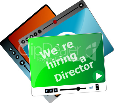 We Are Hiring a director. Video media player set for web, minimalistic design