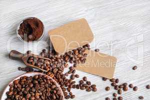 Coffee, kraft business cards