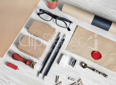 Blank retro stationery