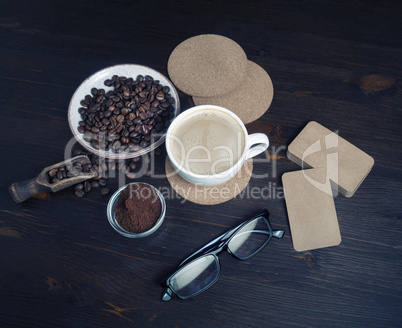 Coffee on kitchen table
