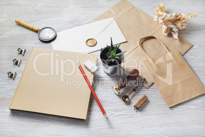 Blank kraft corporate stationery