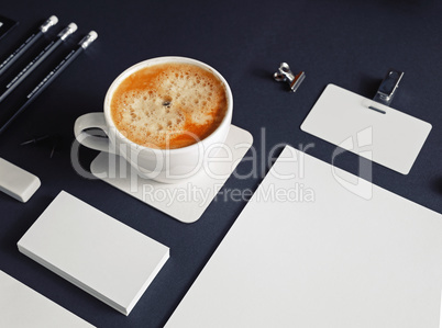 Stationery and coffee cup